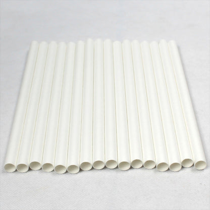 Individually Wrapped White Paper Straws (10mm x 200mm)