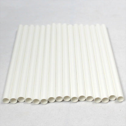 Individually Wrapped White Paper Straws (8mm x 200mm)