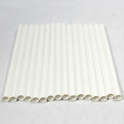 Individually Wrapped White Paper Straws (8mm x 200mm)