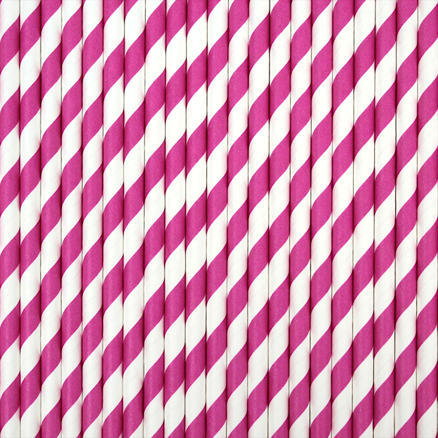 Pink & White Striped Paper Straws (6mm x 200mm) - Quality Drinking Straws - Intrinsic Paper Straws