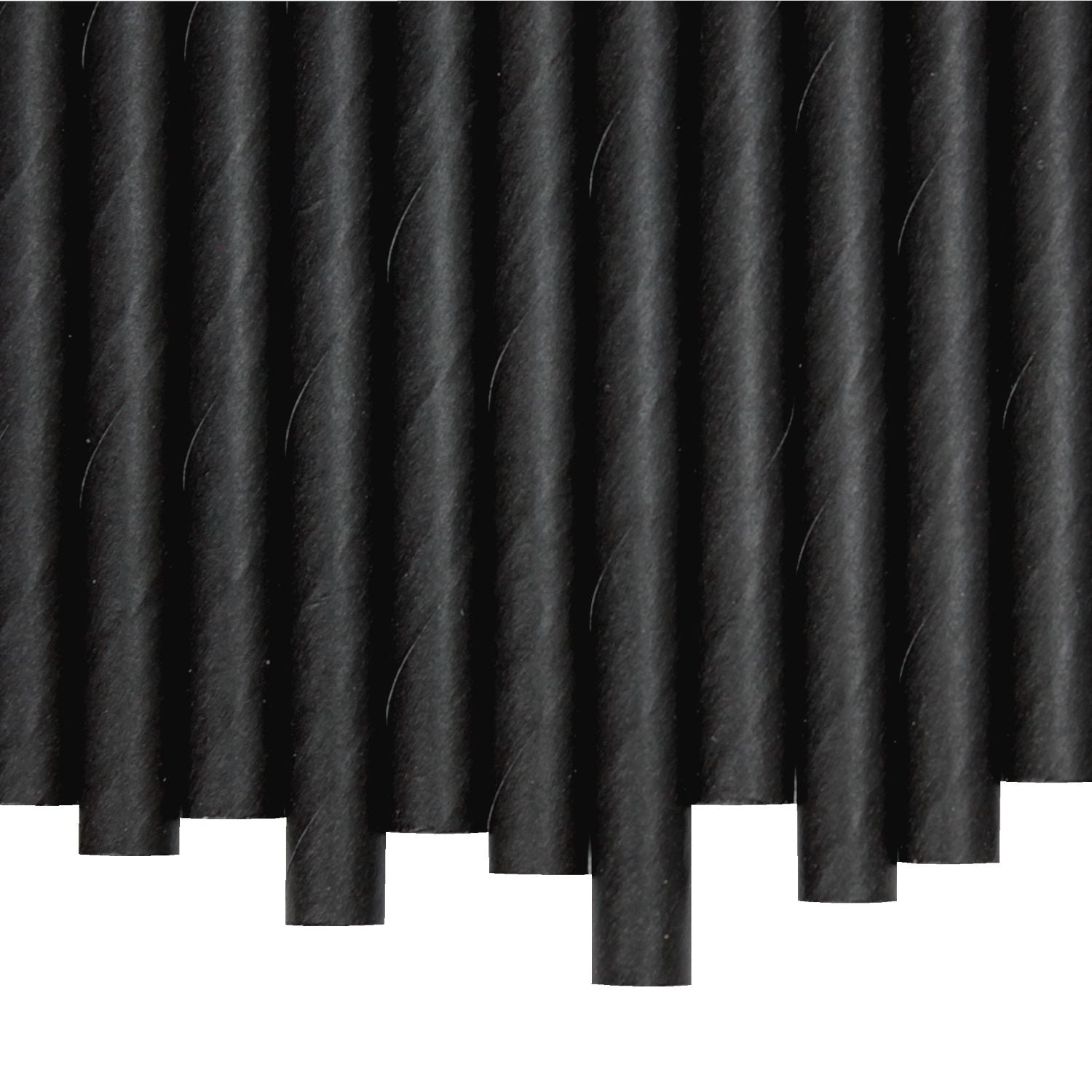 Black Paper Straws (8mm x 200mm) - Quality Drinking Straws for Smoothies and Milkshakes - Intrinsic Paper Straws