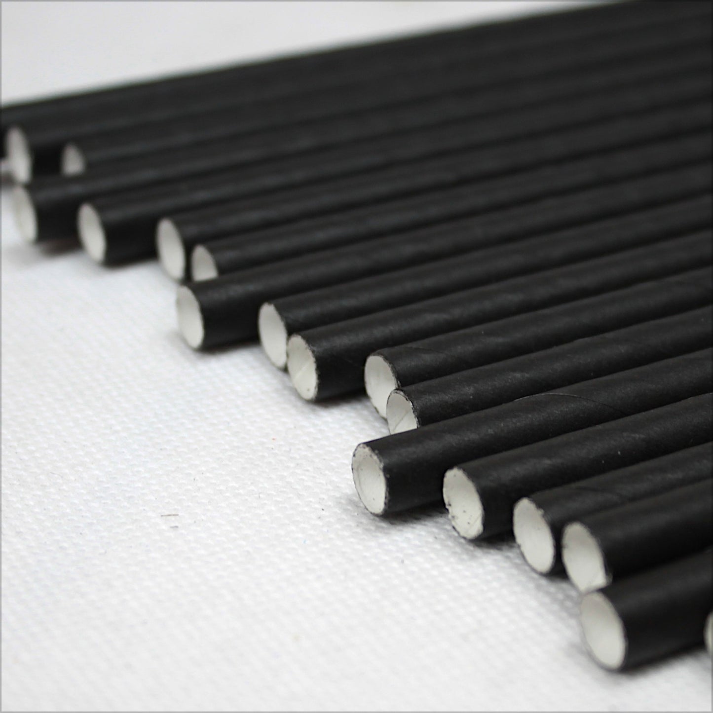 Black Paper Straws (8mm x 200mm) - Quality Drinking Straws for Smoothies and Milkshakes - Intrinsic Paper Straws