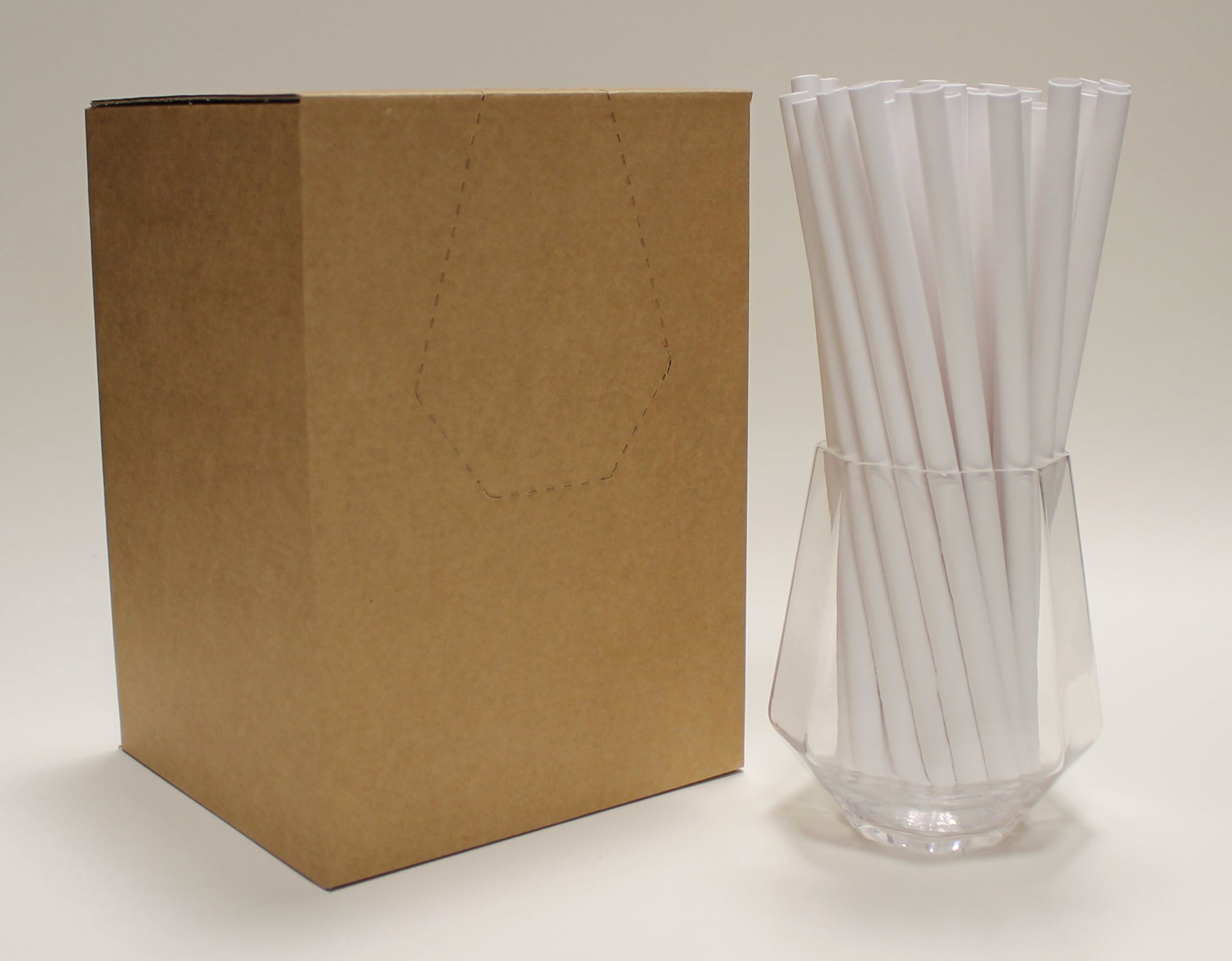 White Paper Straws (8mm x 200mm) - Quality Drinking Straws for Smoothies and Milkshakes - Intrinsic Paper Straws