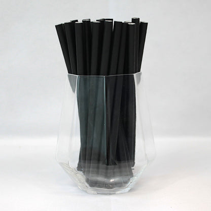 Black Cocktail Paper Straws (6mm x 140mm) - Intrinsic Paper Straws