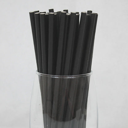 Black Paper Straws (6mm x 200mm) - Intrinsic Paper Straws