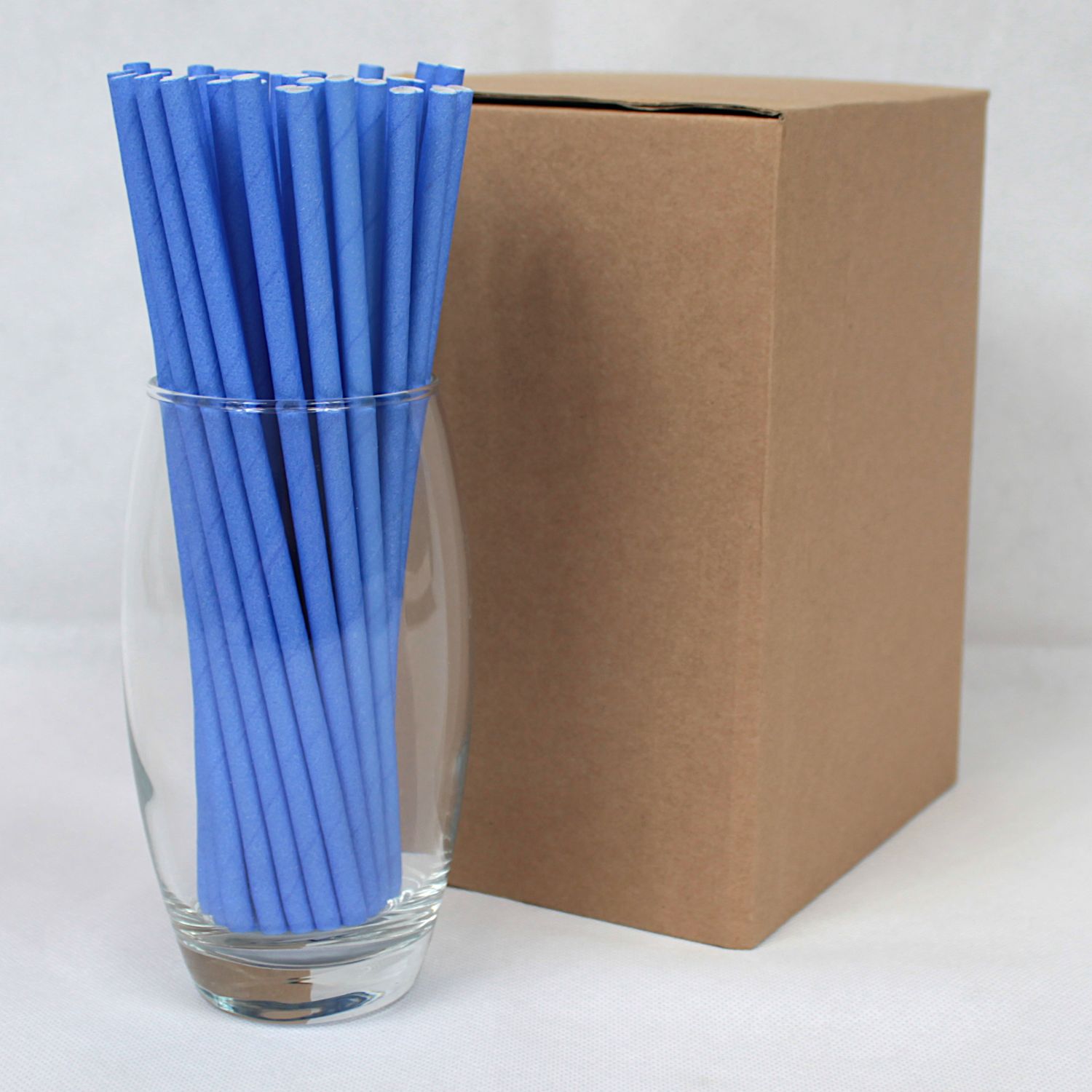 Blue Paper Straws (6mm x 200mm) - Intrinsic Paper Straws