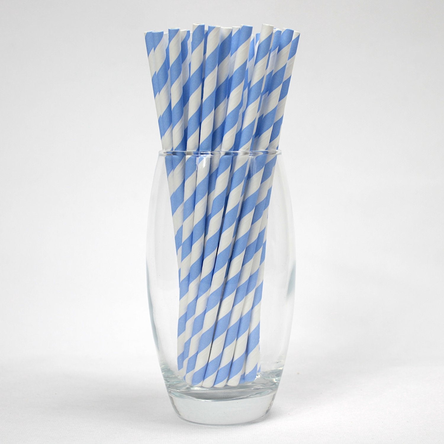 Blue & White Striped Paper Straws (6mm x 200mm) - Quality Drinking Straws - Intrinsic Paper Straws