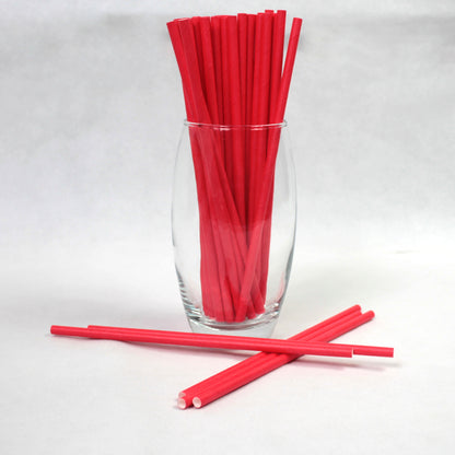 Bright Red Paper Straws (6mm x 200mm)