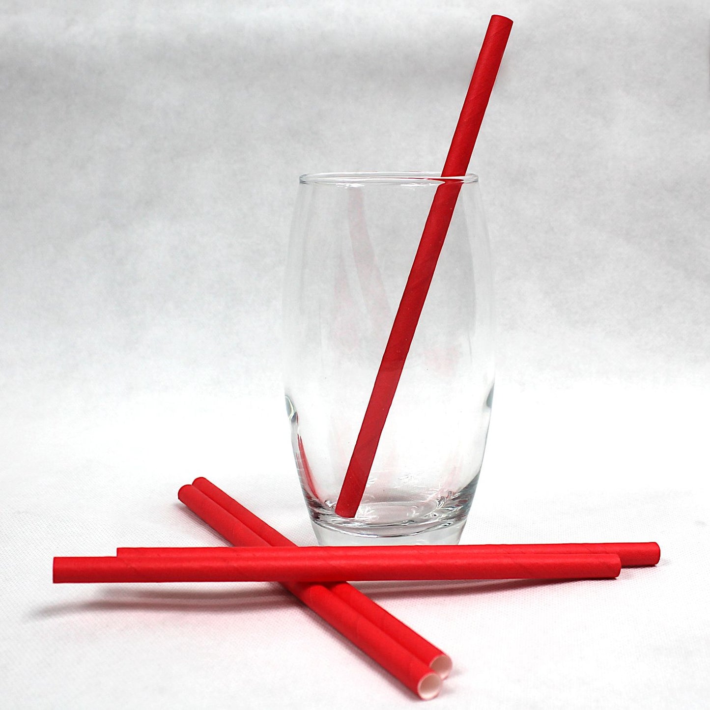 Bright Red Paper Straws (8mm x 200mm)