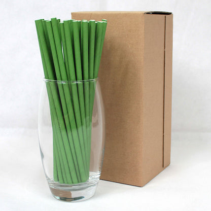 Green Paper Straws (6mm x 200mm) - Intrinsic Paper Straws