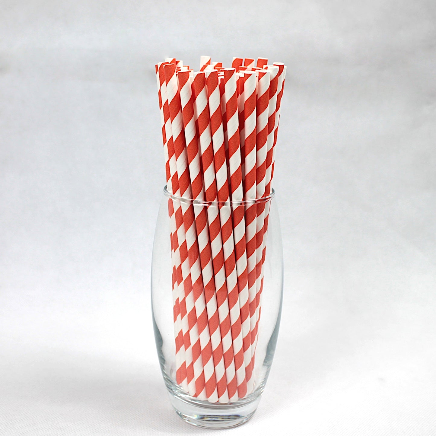 Orange Striped Paper Straws (6mm x 200mm)