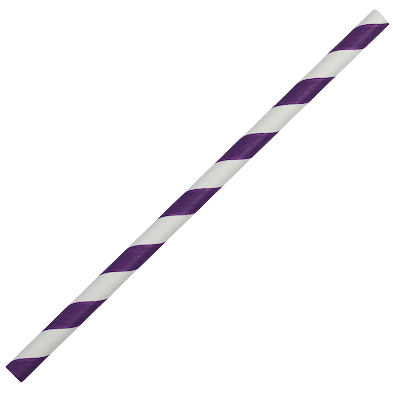 Purple & White Paper Straws (6mm x 140mm) - Quality Drinking Straws for Cocktails - Intrinsic Paper Straws
