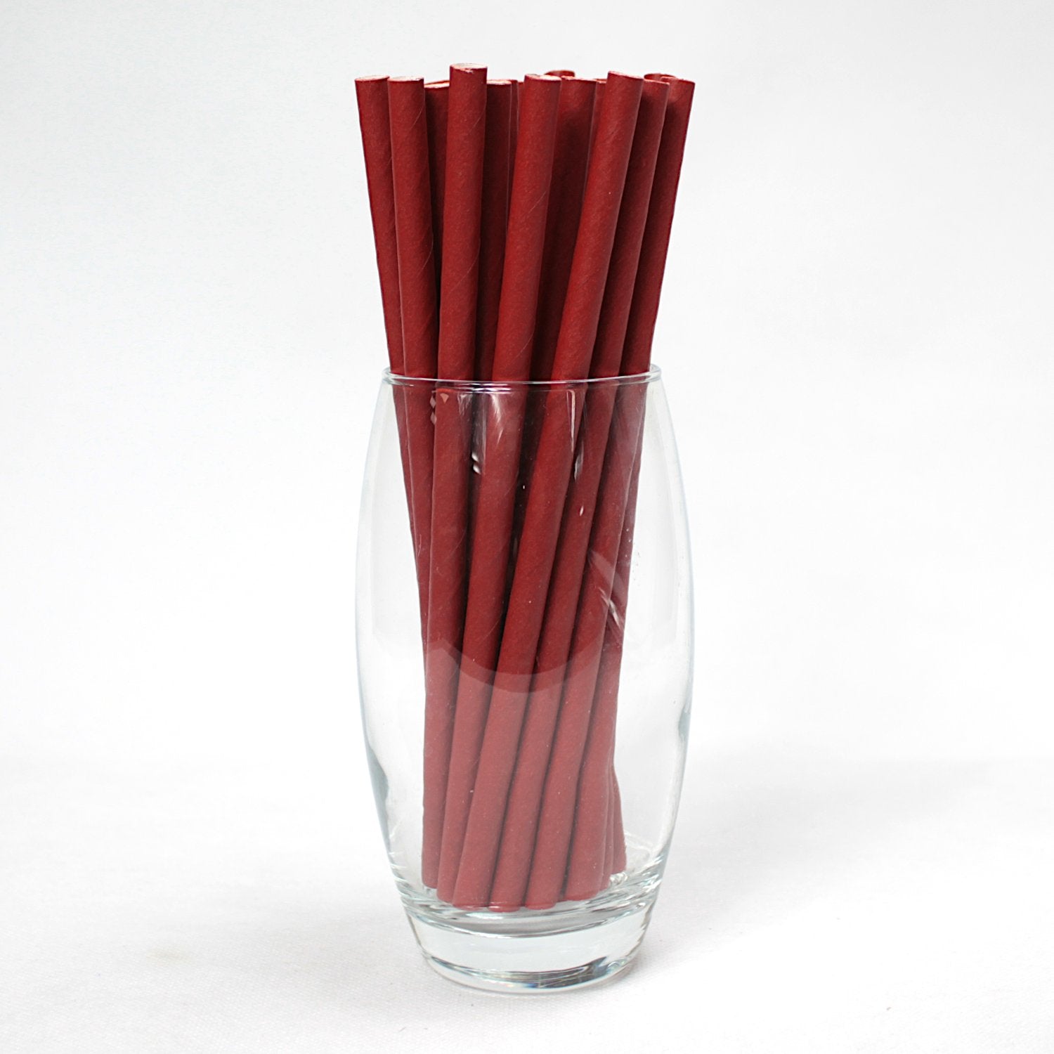 Red Paper Straws (8mm x 200mm) - Quality Drinking Straws for Smoothies and Milkshakes - Intrinsic Paper Straws