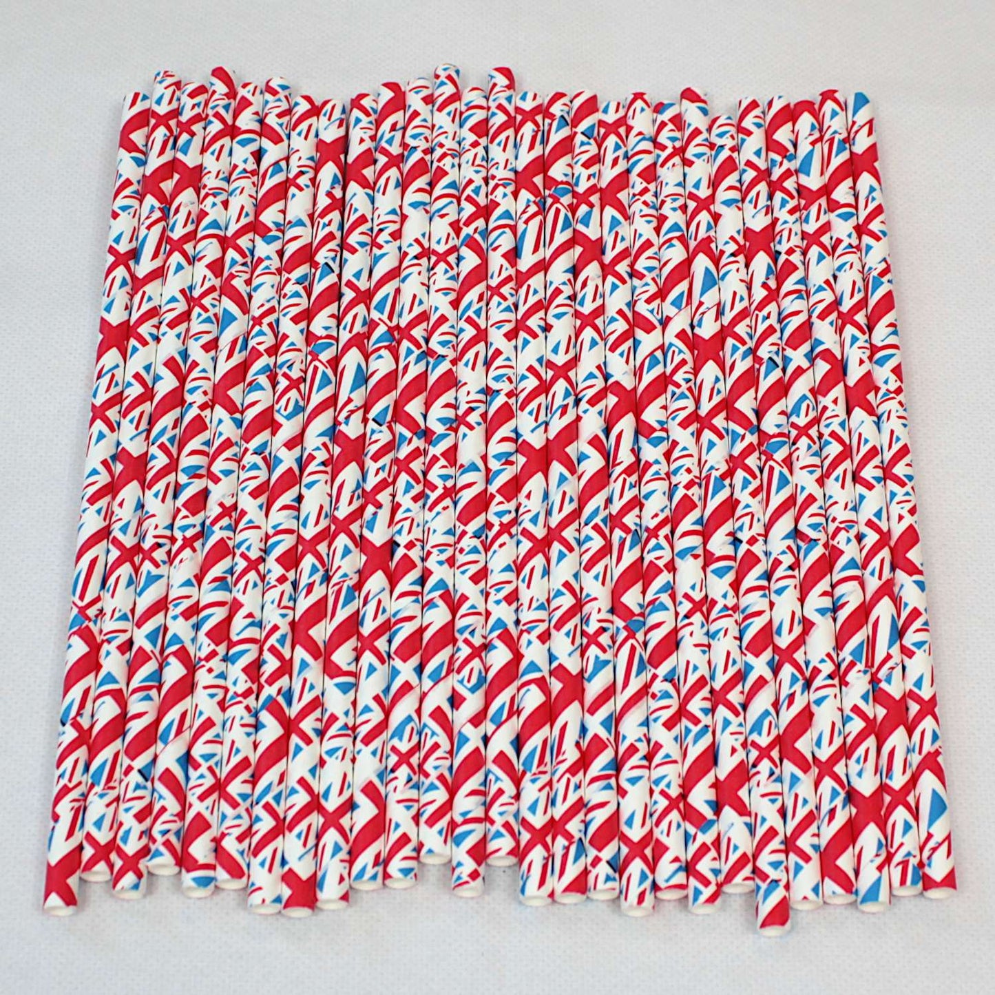 Union Jack Paper Straws (6mm x 200mm)