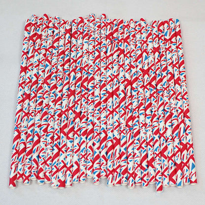 Union Jack Paper Straws (6mm x 200mm)