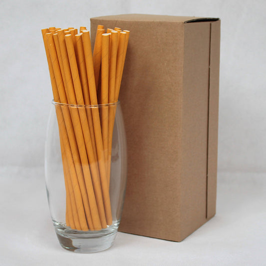 Yellow Paper Straws (6mm x 200mm) - Intrinsic Paper Straws
