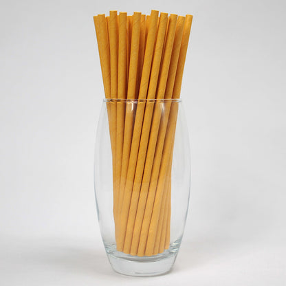Yellow Paper Straws (6mm x 200mm) - Quality Drinking Straws - Intrinsic Paper Straws